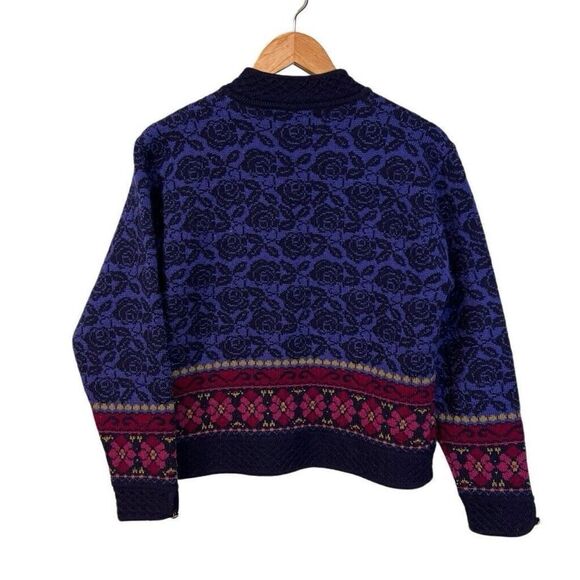 Squaw Valley Blue 100% Wool Size Medium Sweater Heavy High Quality Designer - Picture 2 of 9